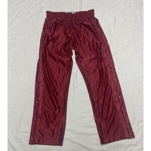 Vintage Eastbay Athletic Snap Button track pants L  Size young Color Red